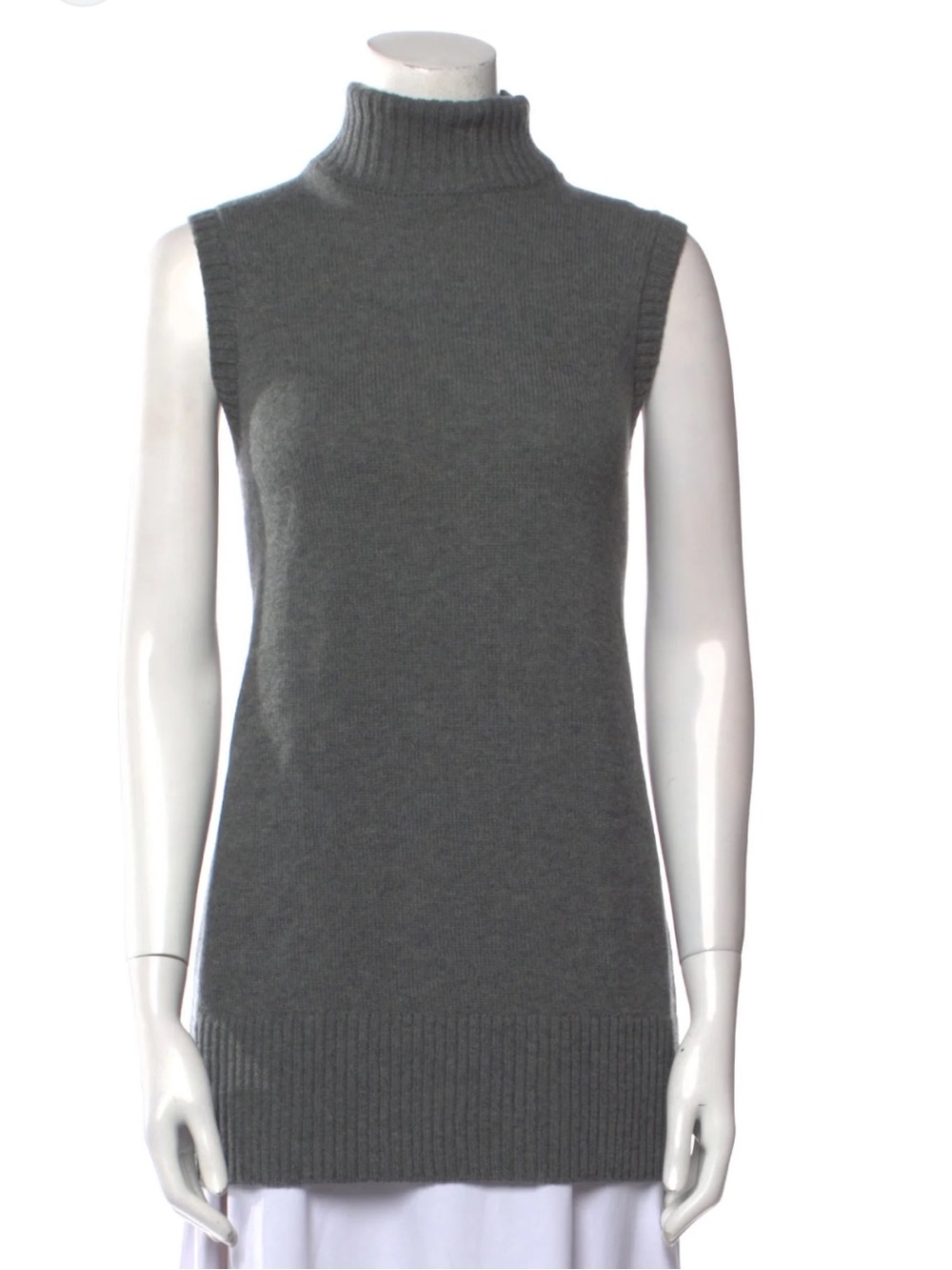 Akris Punto Wool-Cashmere Turtleneck Long Sweater Vest
